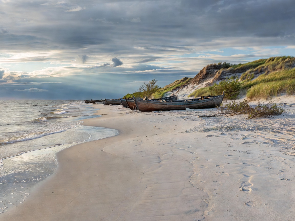 Livonian coastline in Latvia