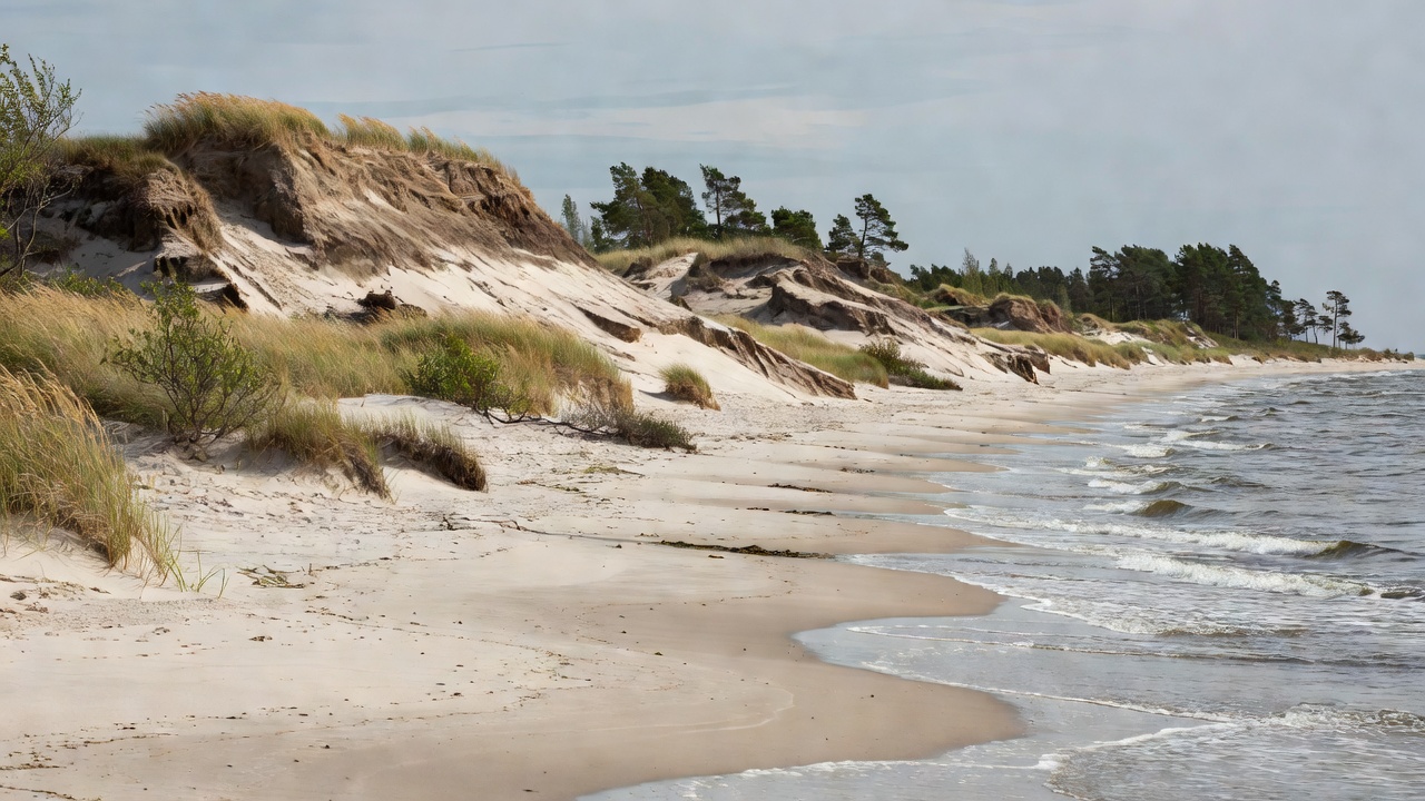 Livonian Coastline scenery in Latvia
